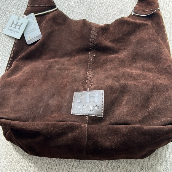 Haute Hippie Festival Suede Hobo bag brown NWT - Picture 2 of 10